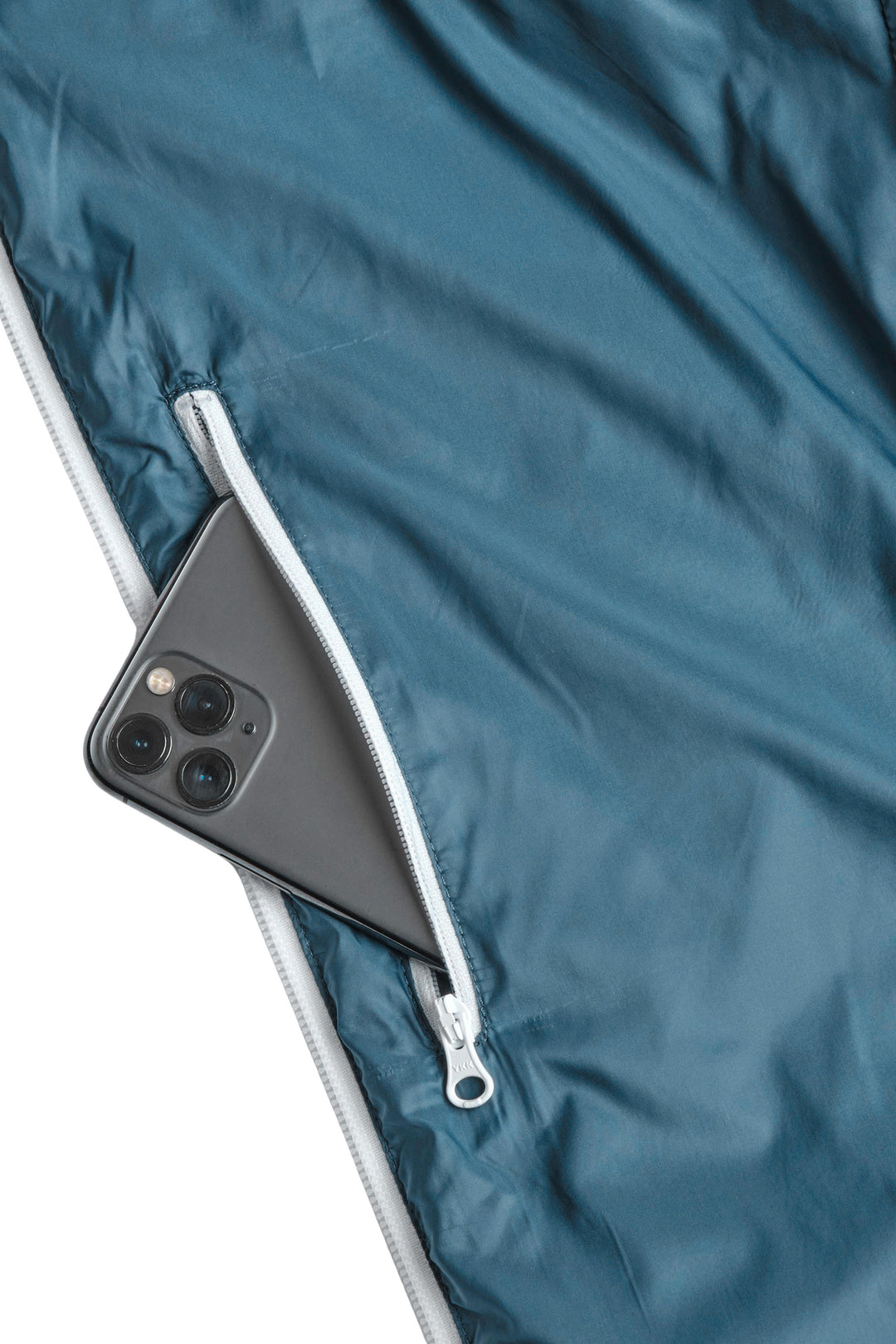 Refreshful Silkwool Jacket Damen blau Innentasche