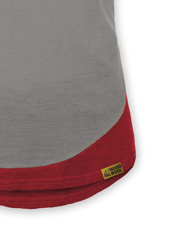 Woodwool Shirt Mr Kirk Grau / Rot Logo