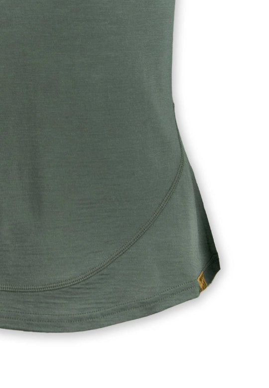 Woodwool t-shirt Lady Burnham Grün Logo