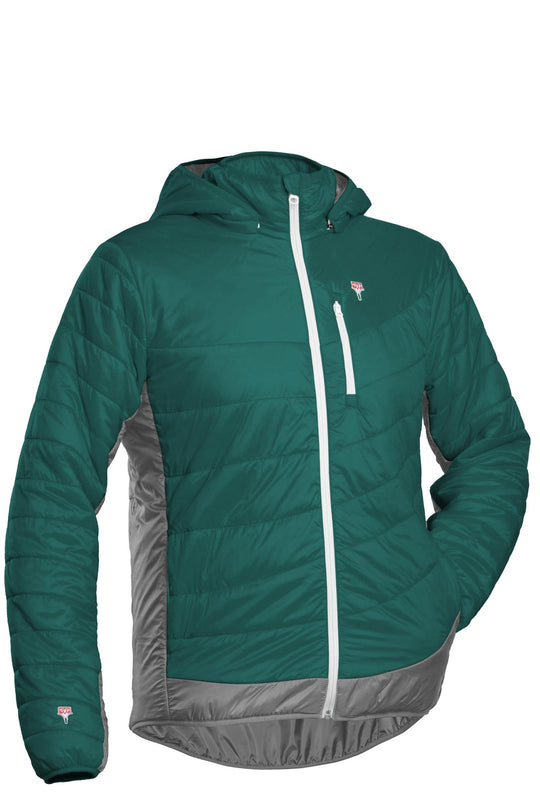 Refreshful Silkwool Jakce Herren Ocean Green - Grey