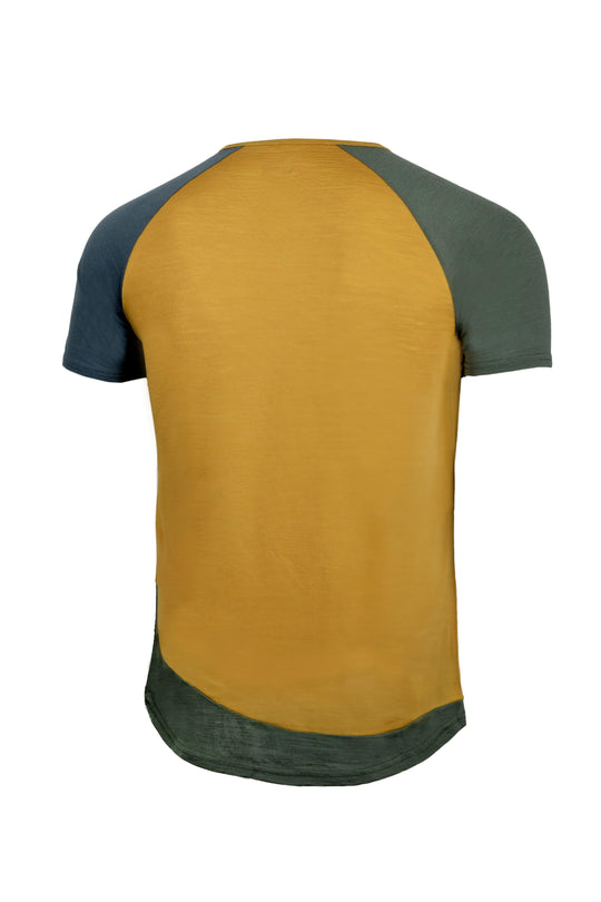 Woodwool t-shirt Mr Kirk Rucken Gelb
