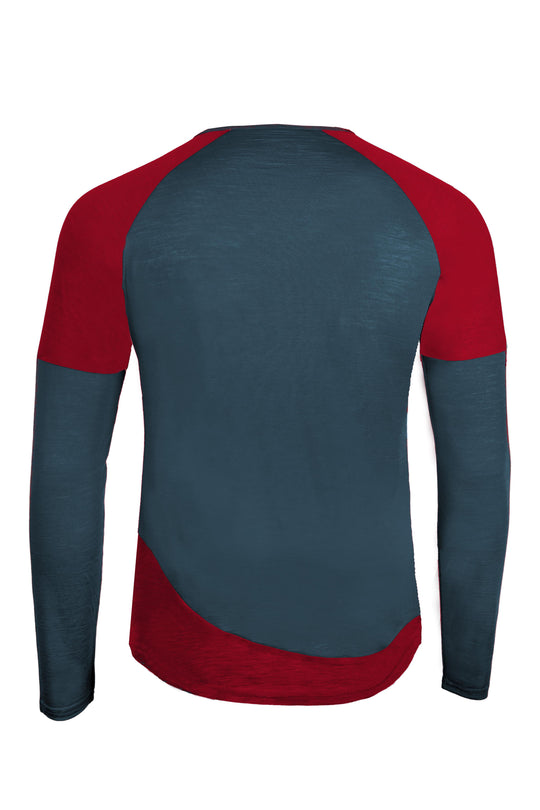 Woodwool t-shirt Longsleeve Mr Picard Blau Rucken