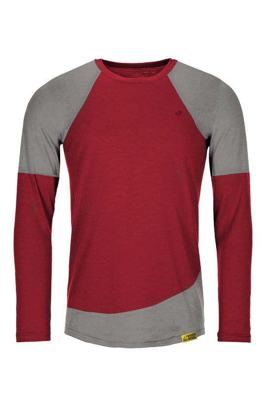 WoodWool Longsleeve Mr. Picard | Fired Red Brick
