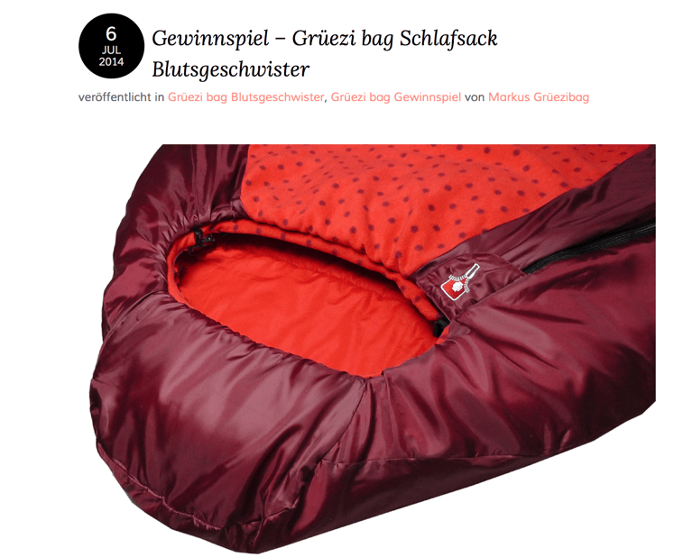 Grüezi bag Schlafsack