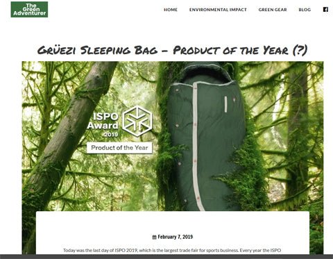 Das Produkt of the year der Natur-Schlafsack von Grüezi bag