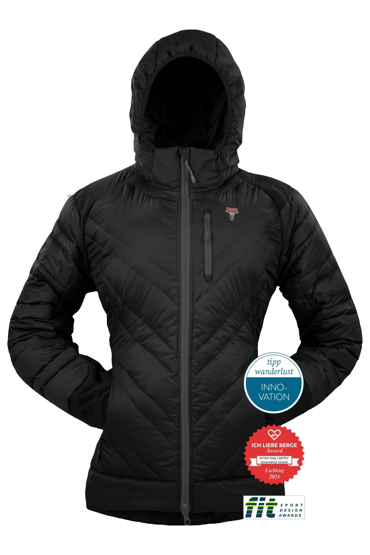 The Lightful DownWool Jacket W | BLACK