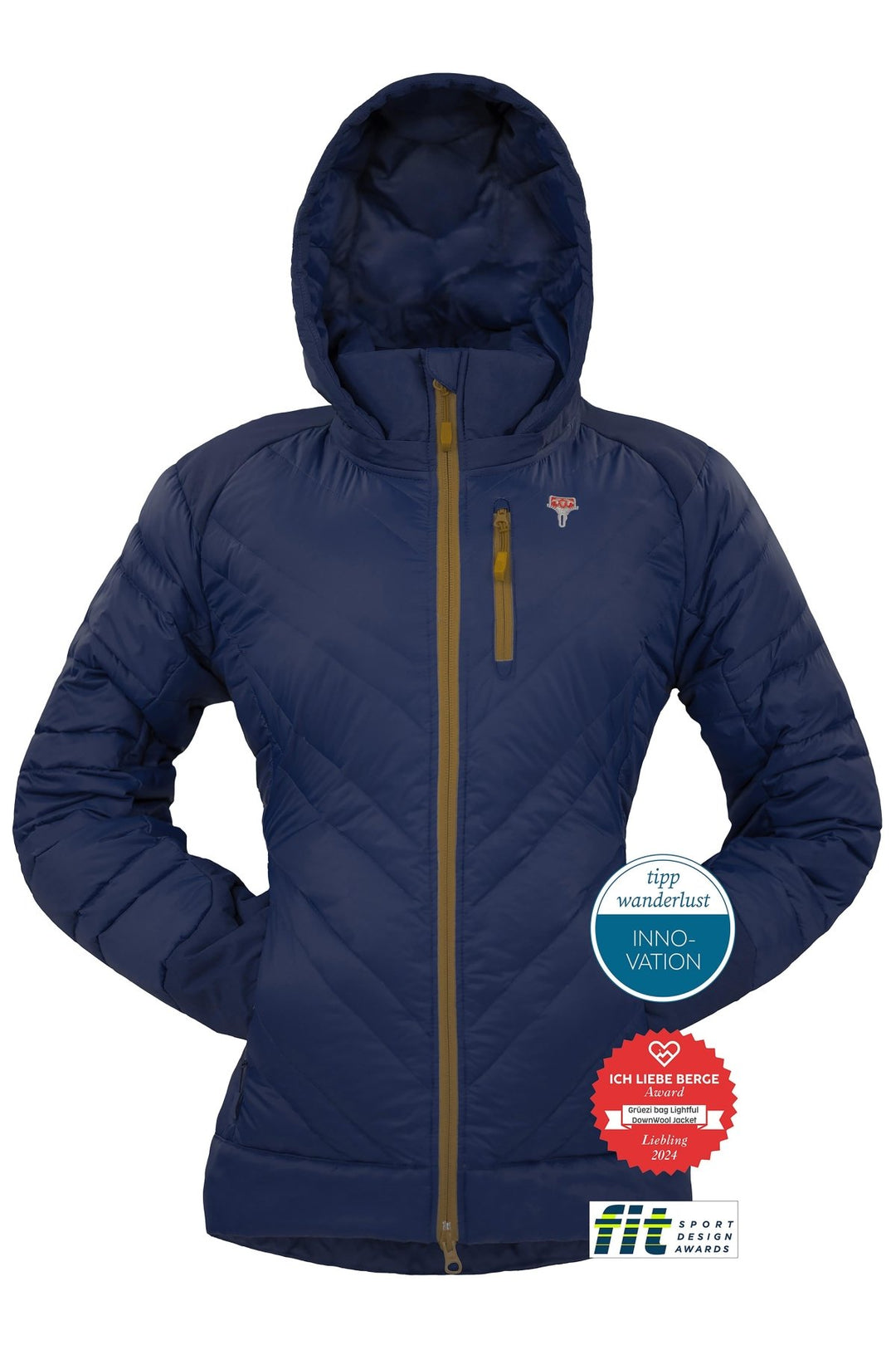 Lightful Downwool Jacke Damen Blau