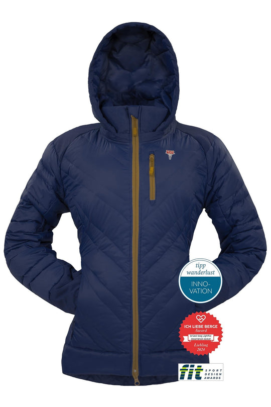 Lightful Downwool Jacke Damen Blau