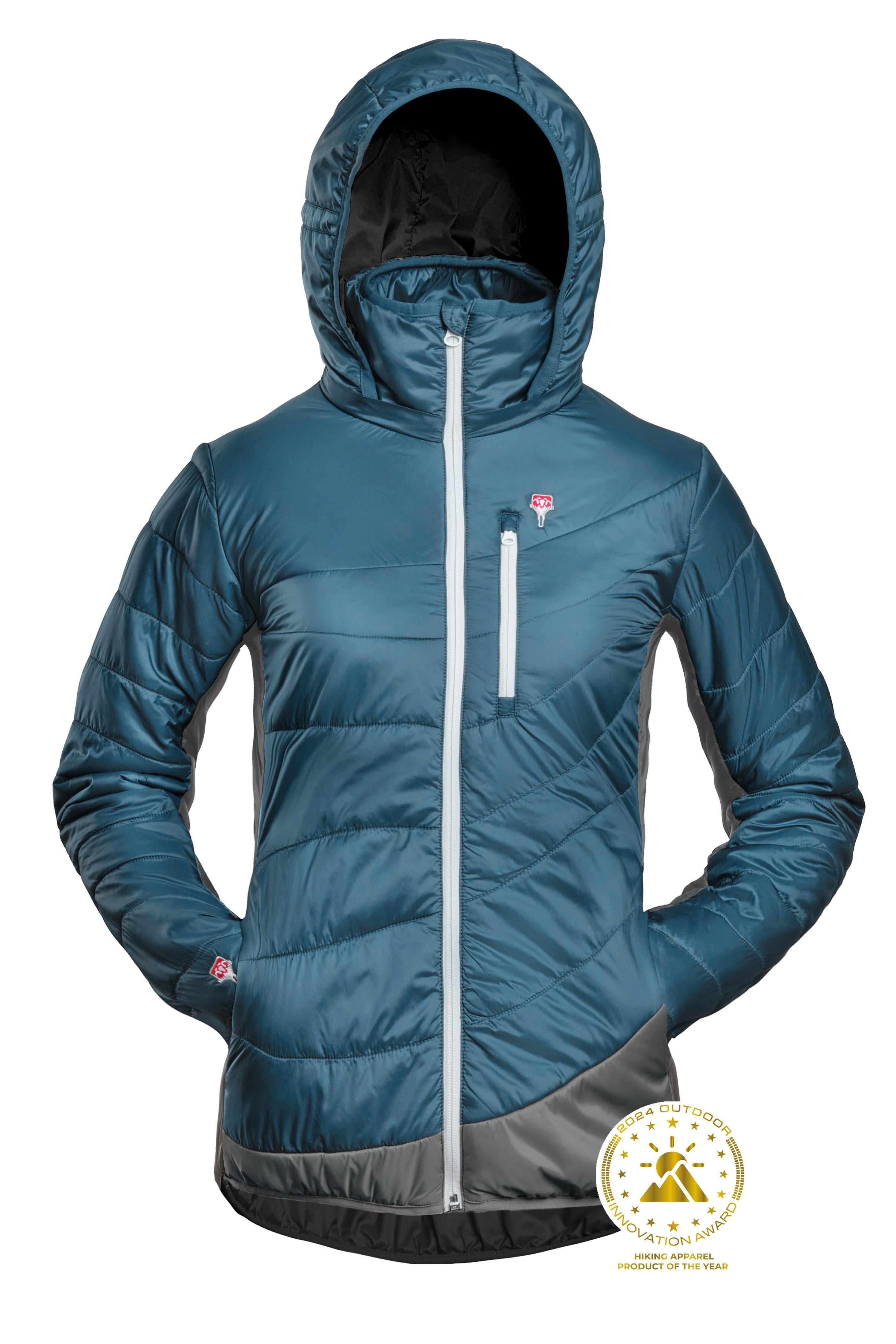 Refreshful SilkWool Jacket | Saphir Blue - Grey W | Front View
