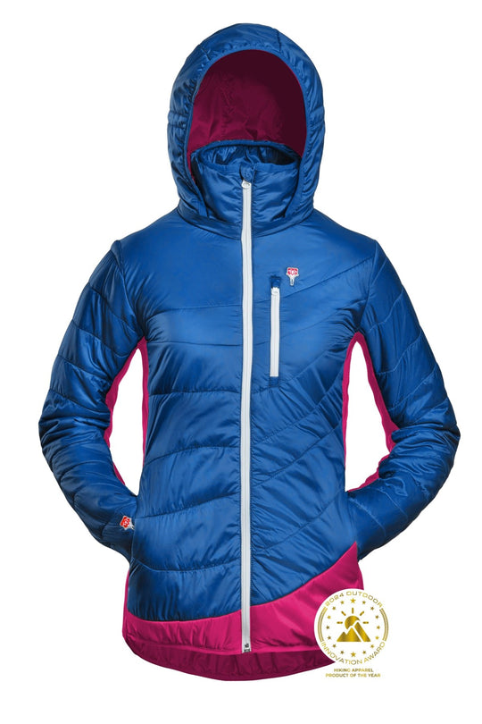 Refreshful SilkWool Jacket | Women´s | Skydiver Blue - Raspberry Red