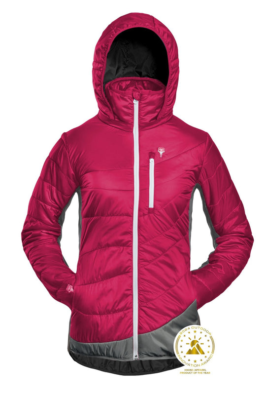 Refreshful SilkWool Jacket | Women´s | Raspberry Red - Grey