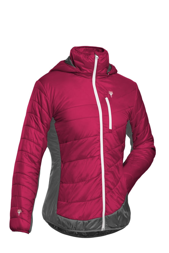 Refreshful SilkWool Jacket | Women´s | Raspberry Red - Grey