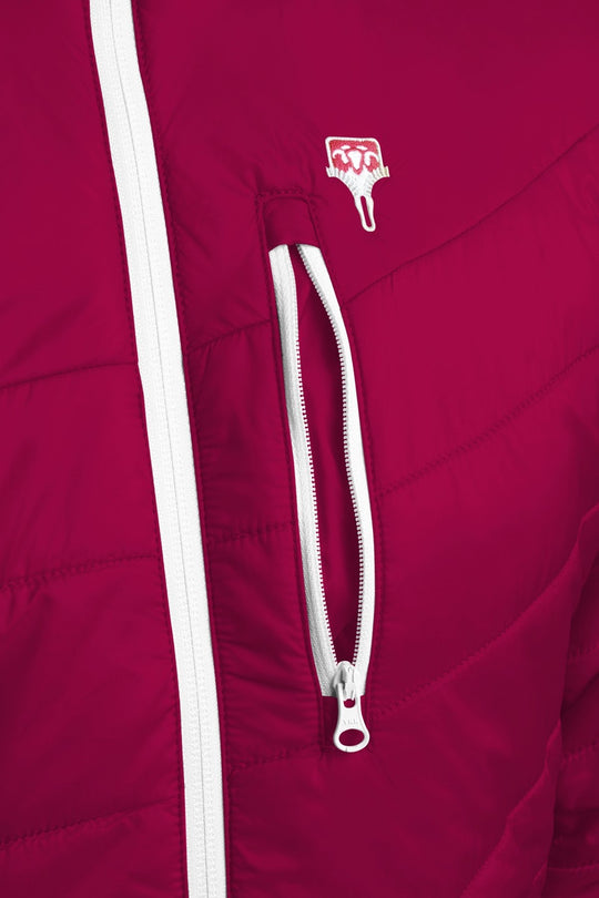 Refreshful SilkWool Jacket | Women´s | Raspberry Red - Grey