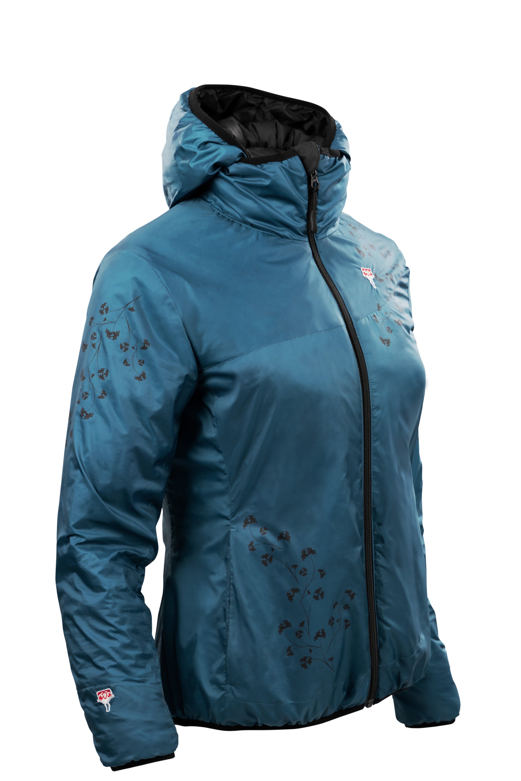 Refreshful SilkWool Jacket Flower Reverse | Women´s | Saphir Blue