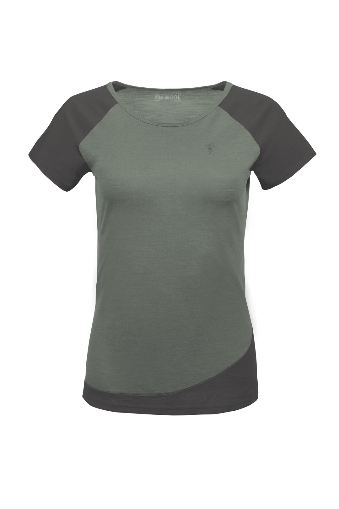 WoodWool T-Shirt Lady Janeway | Bayberry Green - Anthracite