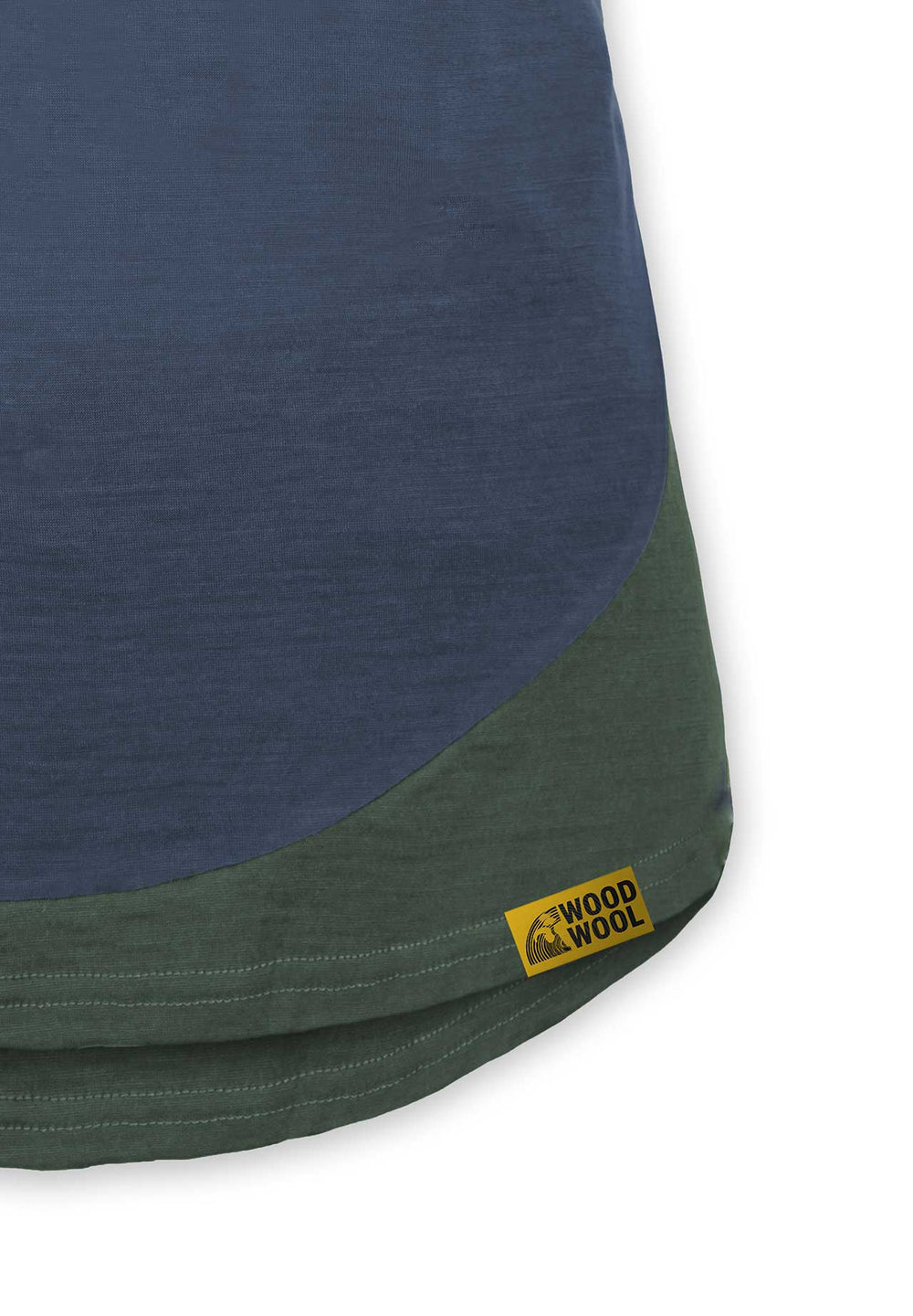 Woodwool Shirt Lady janeway Blau / Grün Logo