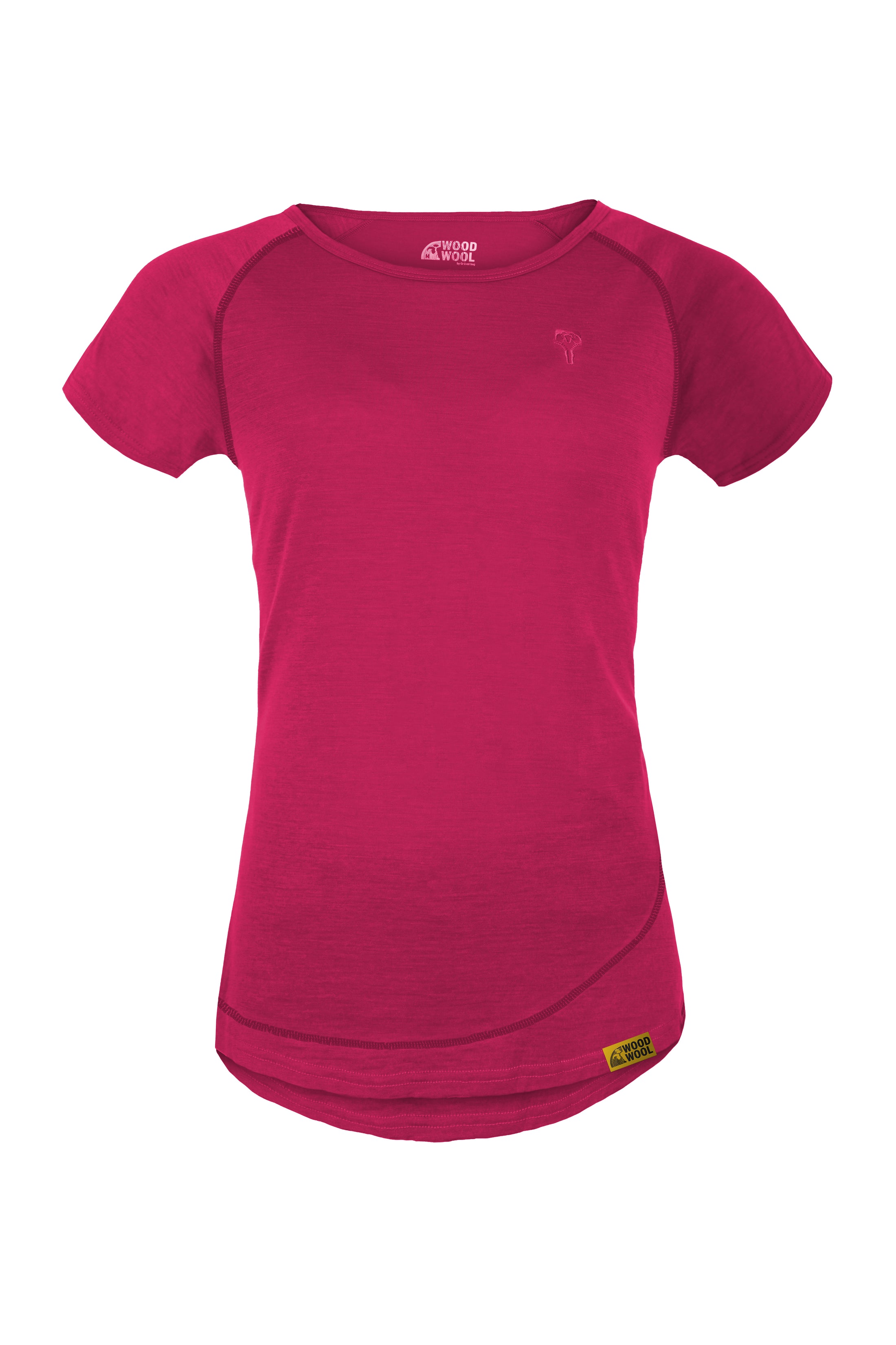 WoodWool T-Shirt Lady Burnham | Raspberry Red