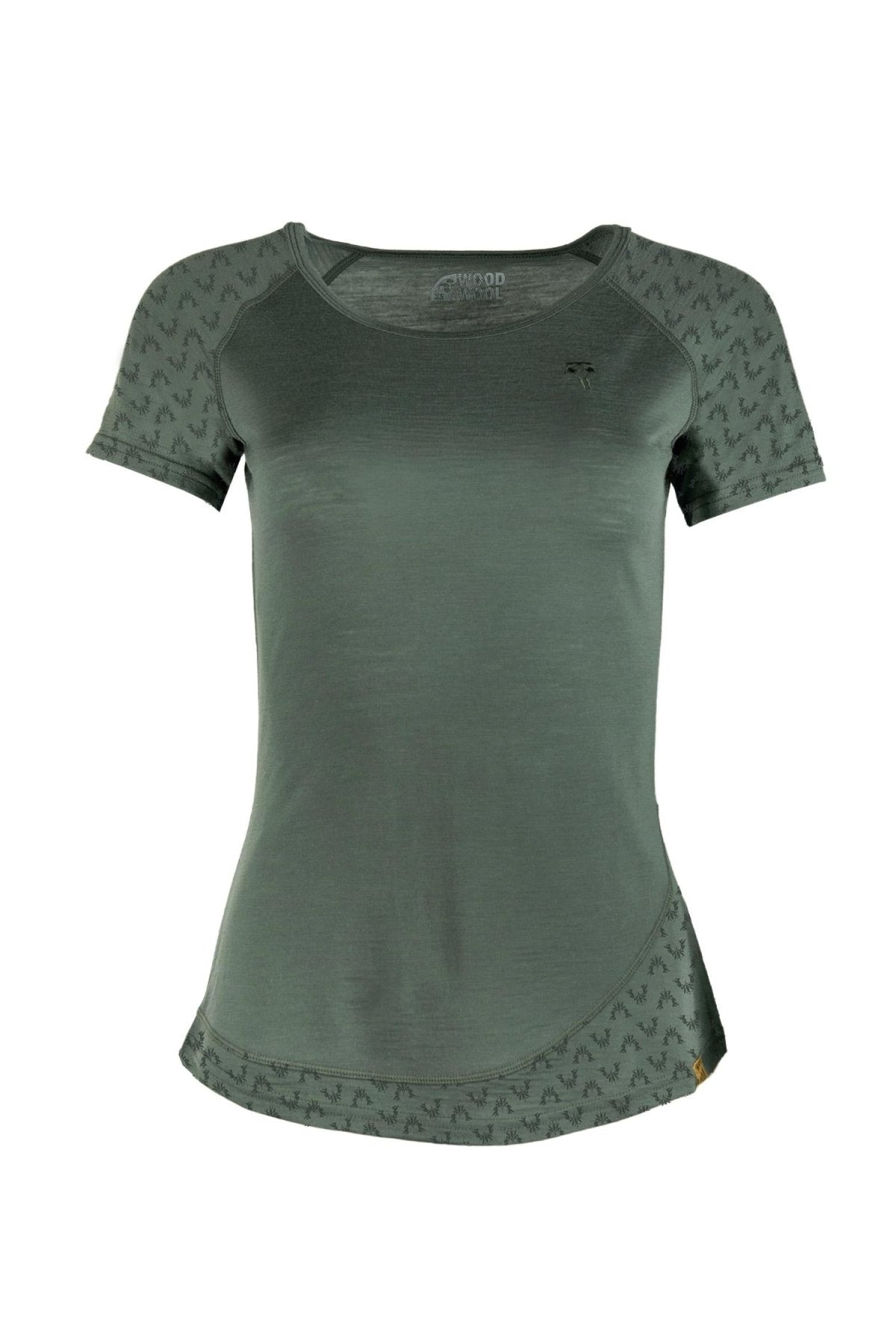 WoodWool T-Shirt Lady Deanna Boulder | Bayberry Green