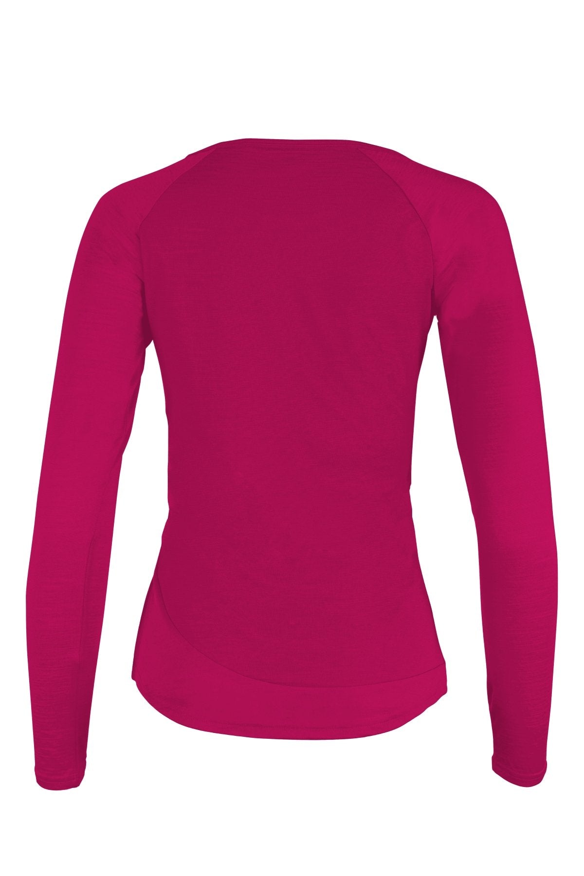WoodWool Longsleeve Lady Chapel | Raspberry Red Rückenansicht