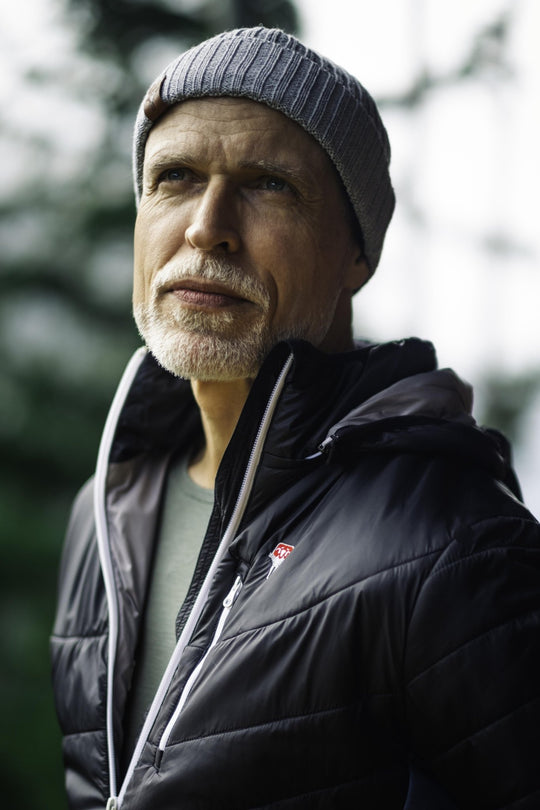 Refreshful Silkwool Jacke Herren Grau / Rot