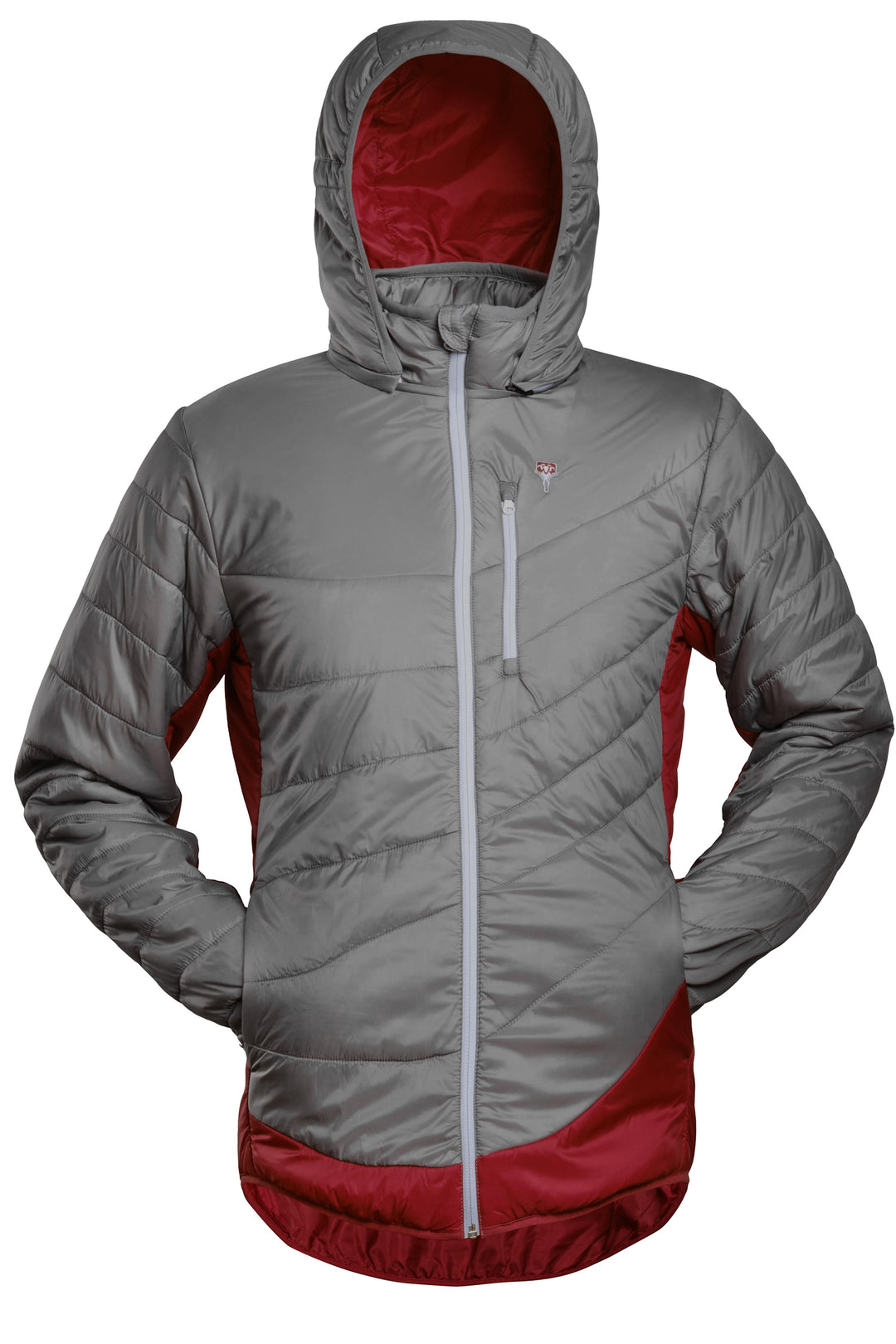 Refreshful Silkwool Jacke Herren Grau / Rot