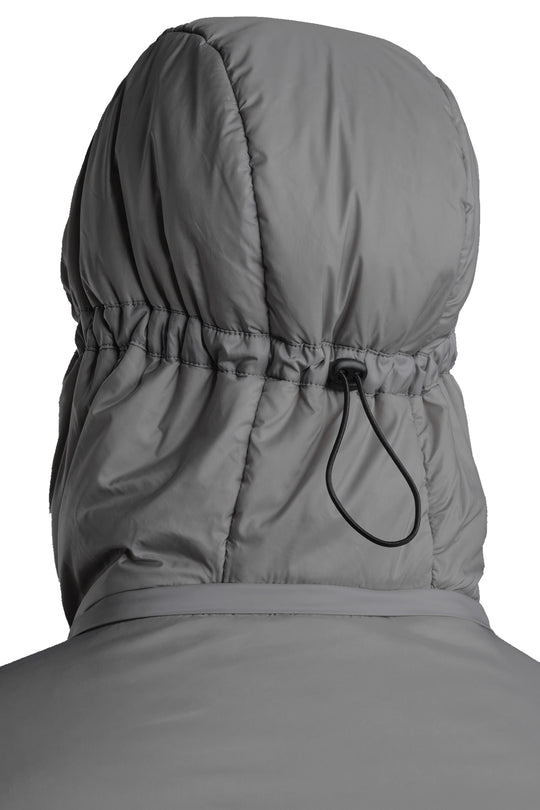 Refreshful Silkwool Jacke Herren Grau verstellbare Kapuze