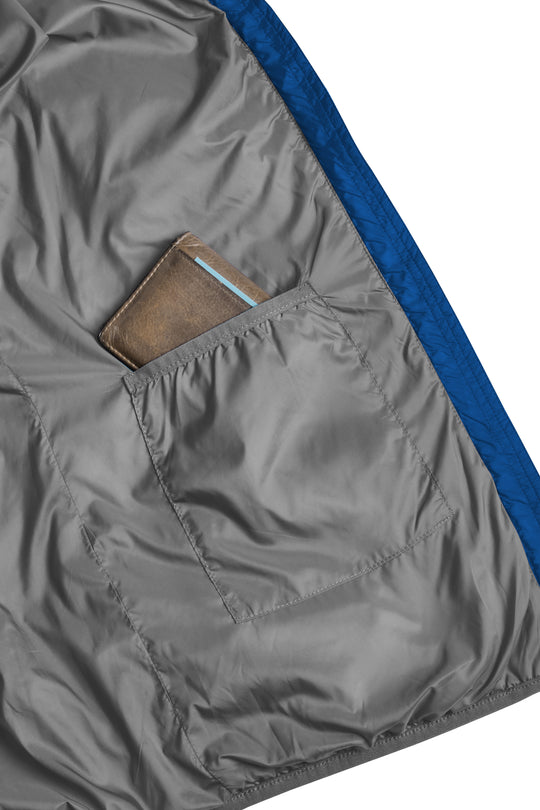 Refreshful SilkWool Jacket | Men´s | Skydiver Blue - Grey