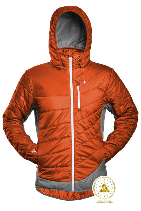 Refreshful SilkWool Jacket | Men´s | Tiger Orange - Grey