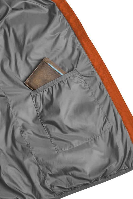Refreshful SilkWool Jacket | Men´s | Tiger Orange - Grey