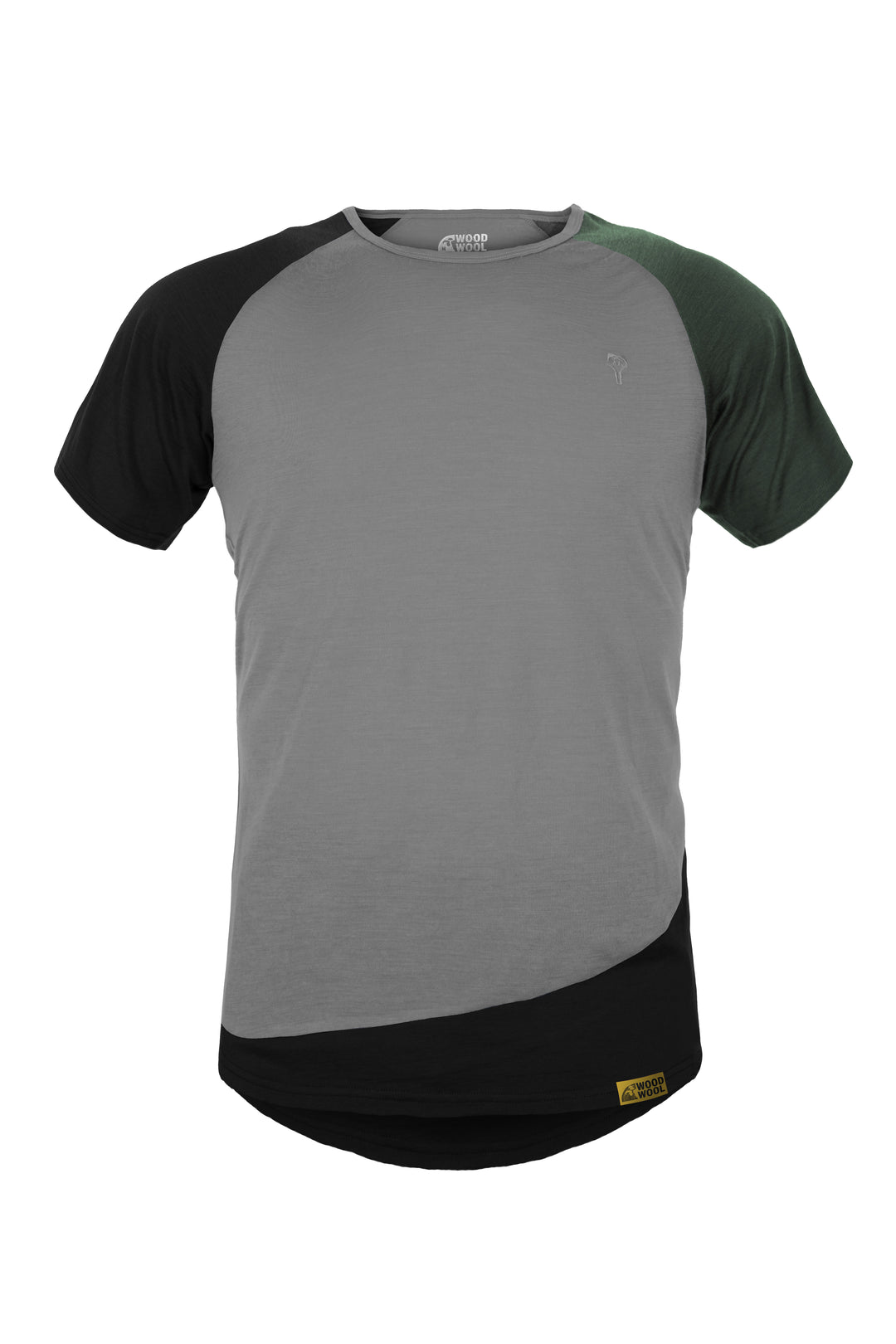 WoodWool T-Shirt Mr. Kirk | Slate Grey - Black