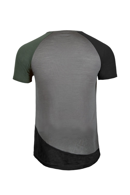 WoodWool T-Shirt Mr. Kirk | Slate Grey - Black