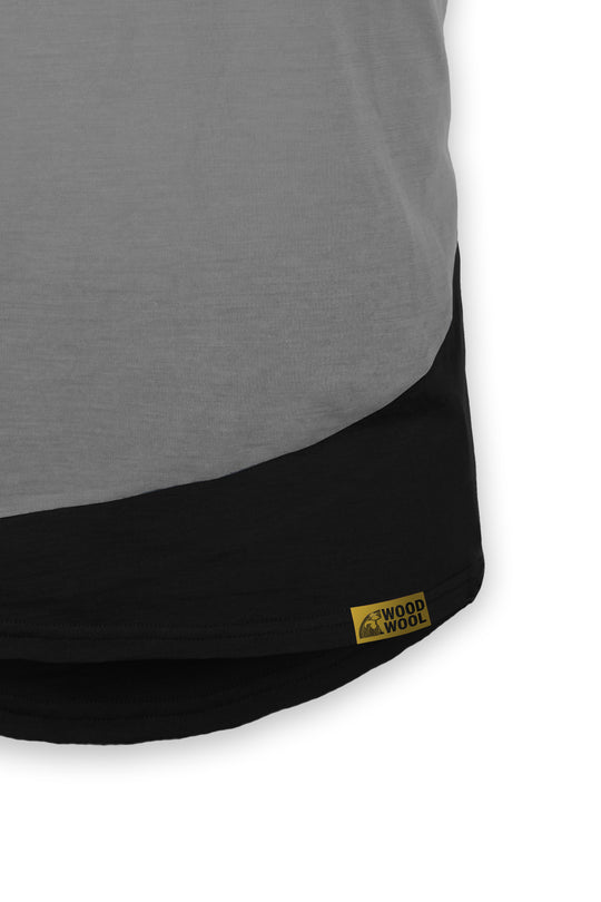 WoodWool T-Shirt Mr. Kirk | Slate Grey - Black