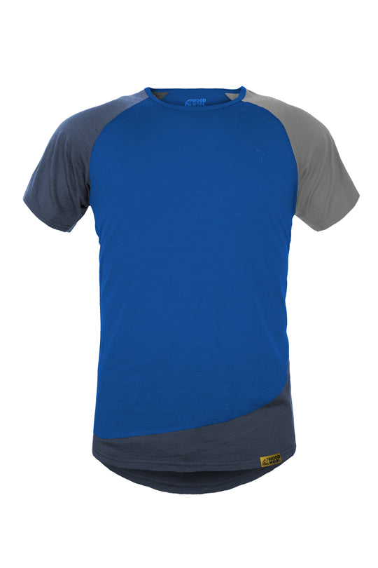 WoodWool T-Shirt Mr. Kirk | Skydiver Blue - Ocean Cavern