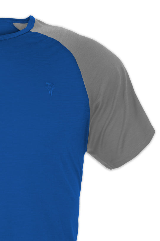 WoodWool T-Shirt Mr. Kirk | Skydiver Blue - Ocean Cavern