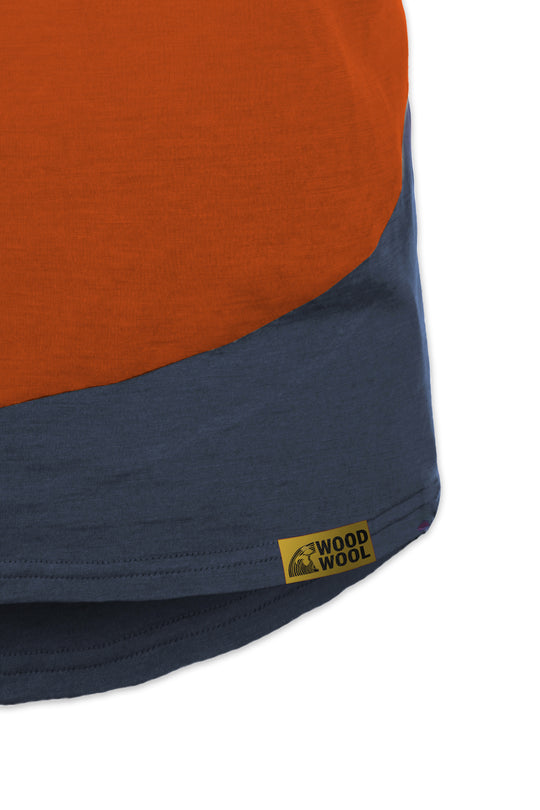WoodWool T-Shirt Mr. Kirk | Tiger Orange - Ocean Cavern
