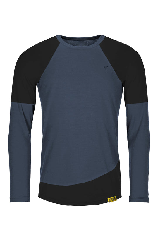 WoodWool Longsleeve Mr. Picard | Ocean Cavern - Black