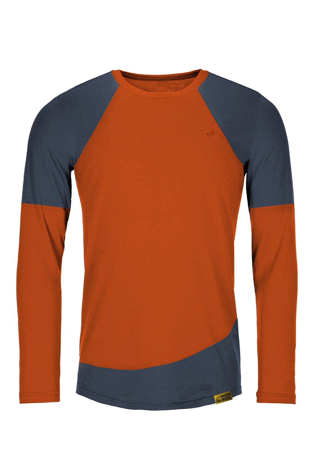 WoodWool Longsleeve Mr. Picard | Tiger Orange - Ocean Cavern