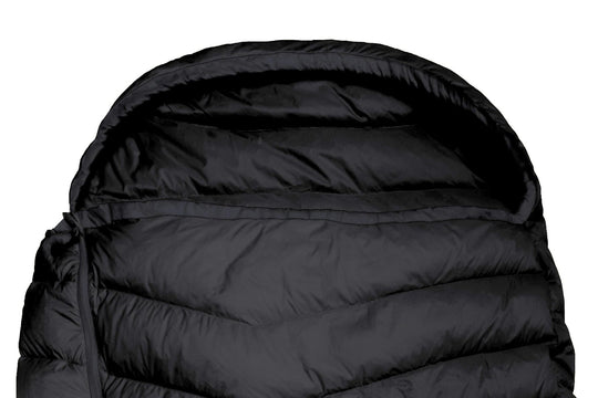 Gruezi bag DownWool Extreme light 2.0 Long Black Edition Kopfteil