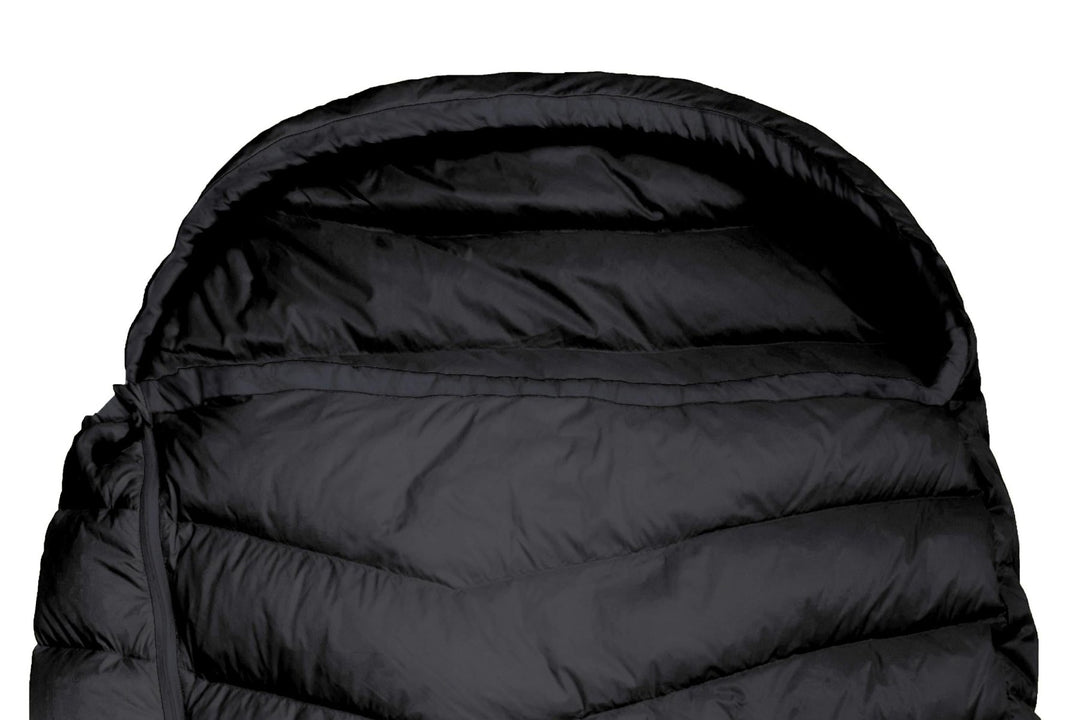 Gruezi bag DownWool Extreme light 2.0 Extra long Black edition Kopfteil