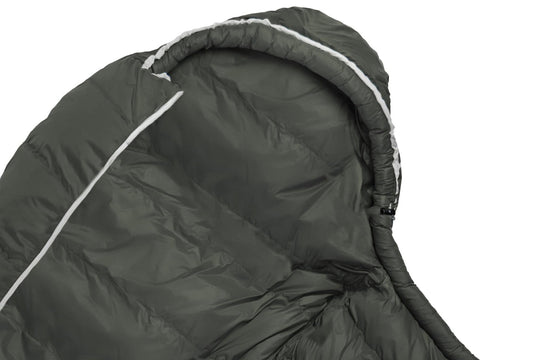Gruezi bag Schlafsack DownWool Summer 2.0 Long Kopfteil geöffnet