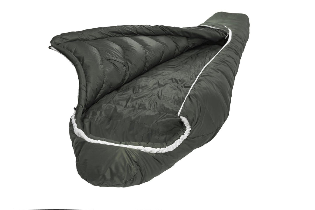 Gruezi bag Schlafsack DownWool Summer 2.0 Extra Long Seitenansicht Geöffnet