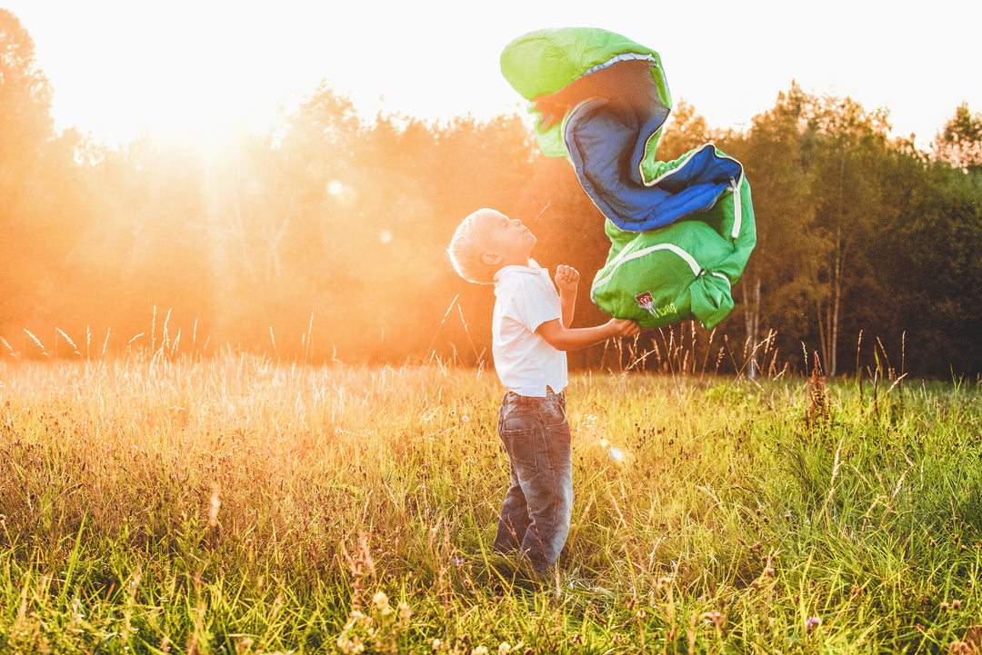 Grüezi bag Kinderschlafsack Biopod Wolle Kids World Traveller - mitwachsender Kinder Schlafsack