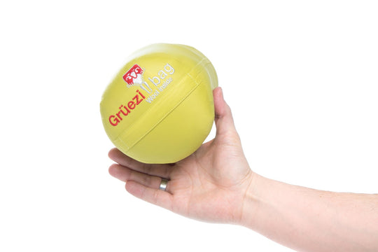 Gelber Schlafsack DownWool Extreme light 2.0 Extralong Packmaß von der Marke Grüezi bag 